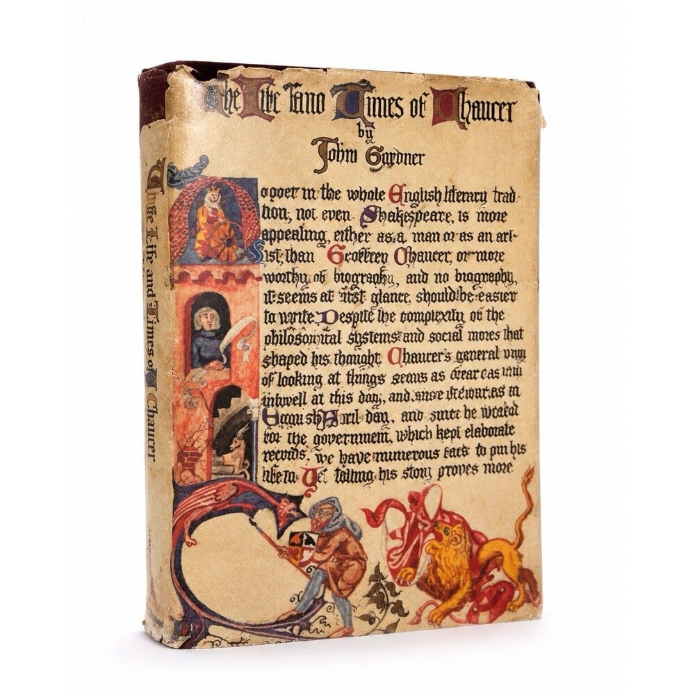 Life and Times of Chaucer John Gardner 1977 Hardcover Knopf Medieval History